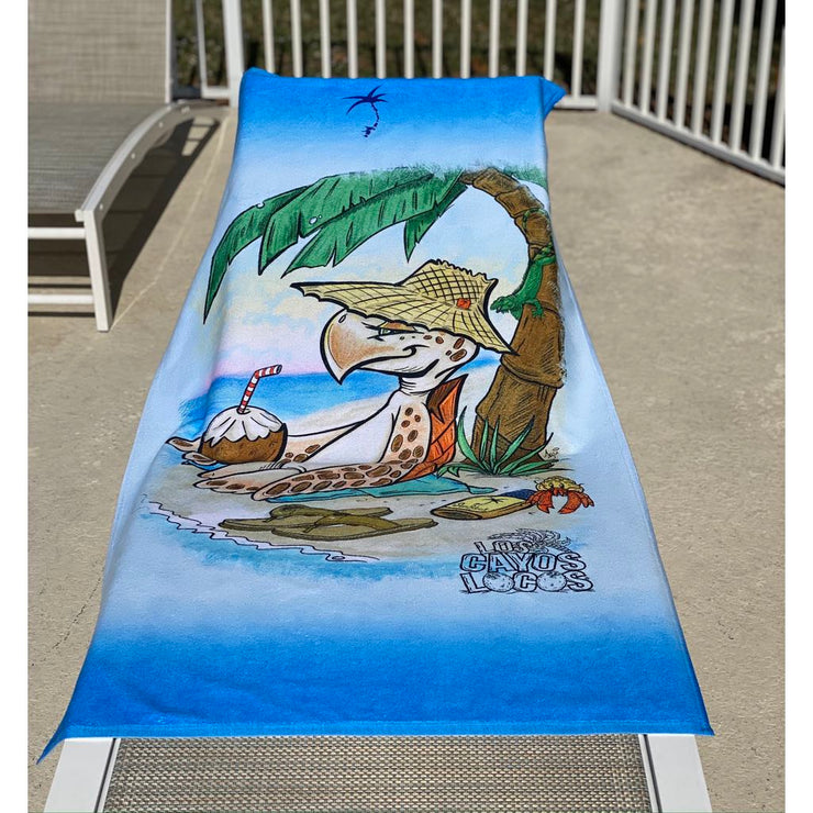 Beach Towel - Extra Large / Los Cayos Locos Tiki Turtle - Wholesale